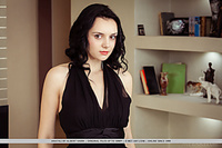 Anatali beautiful anatali flaunts her beautiful breasts and pink pussy on the sofa.