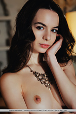 Debora a debora a bares her tight, naked body and sweet pussy on the couch.