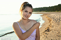 Naked mermaid at the sea