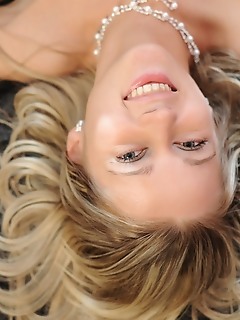 Extra slim blonde chick