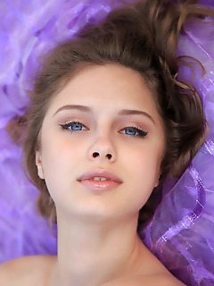 Clarice clarice flaunts her sexy, slender body and smooth pussy outdoors.