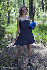 Sweet model in the woods